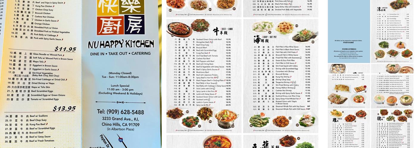 Happy Kitchen Menu