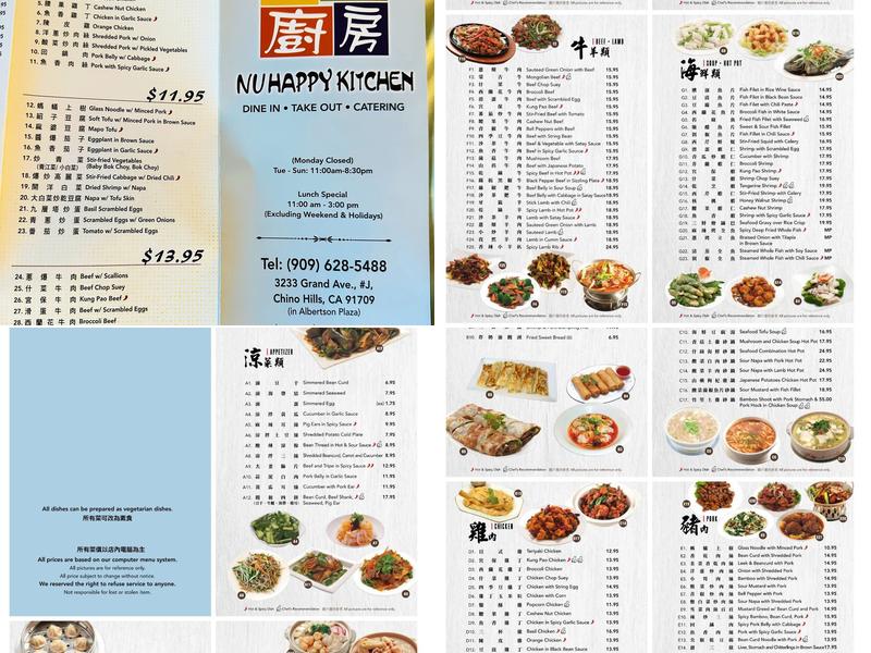 Happy Kitchen Menu