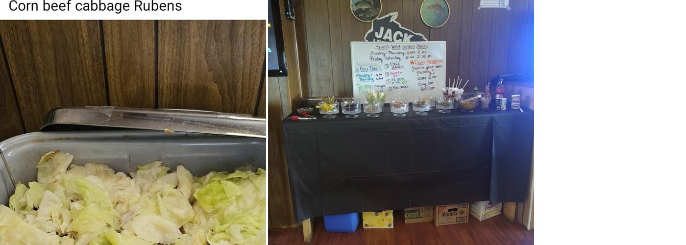 Spirits Wild Saloon Menu