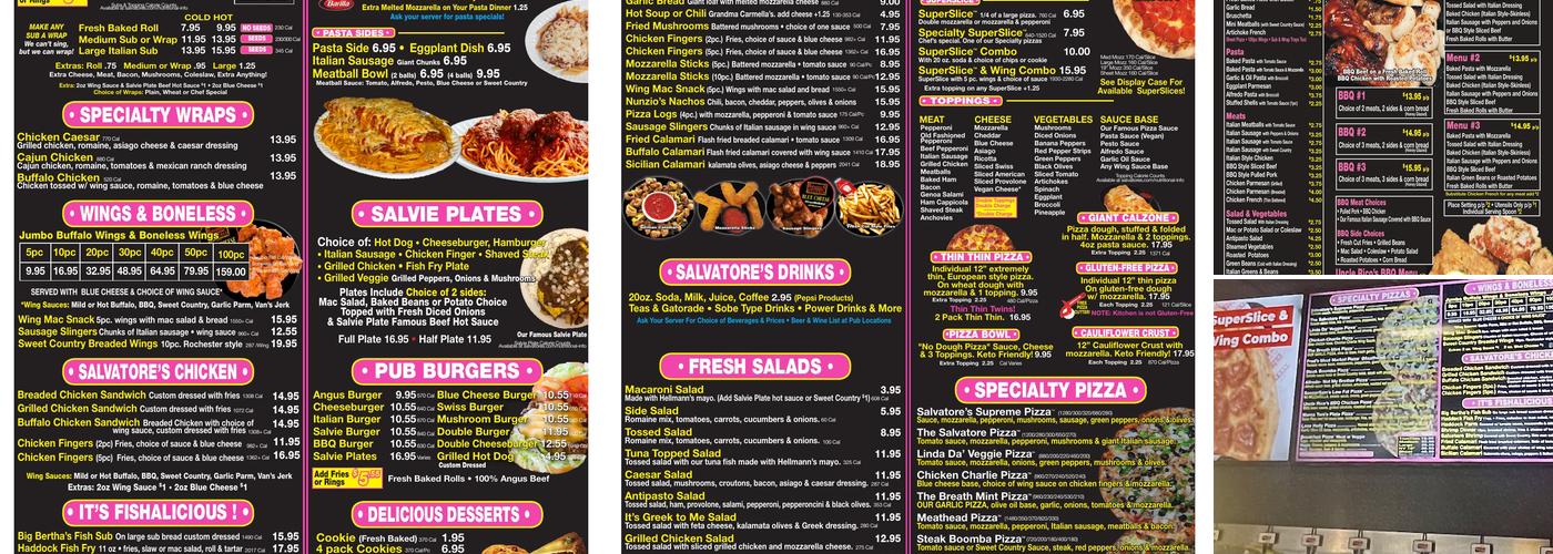 Salvatore's Old Fashioned Pizzeria Menu