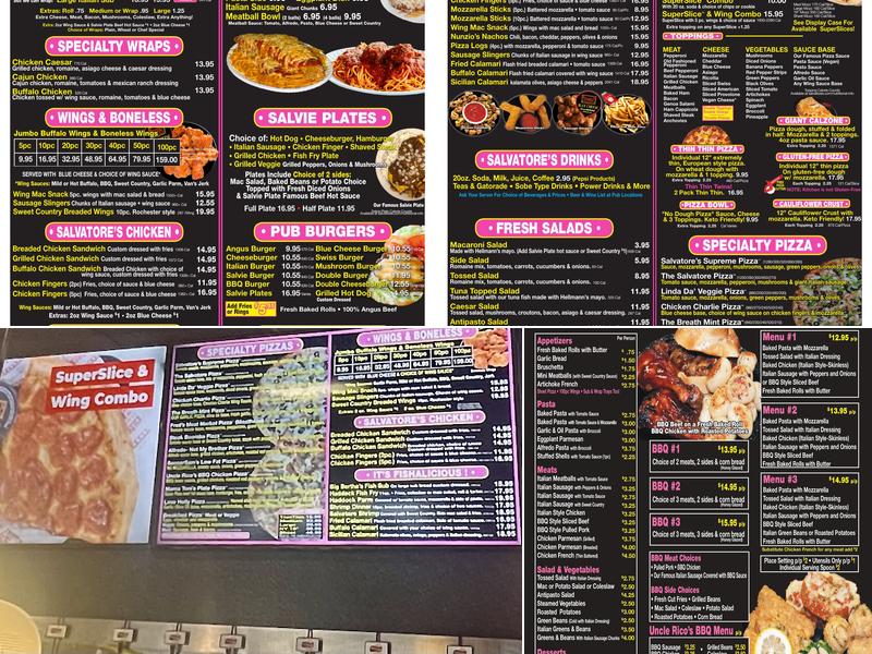Salvatore's Old Fashioned Pizzeria Menu