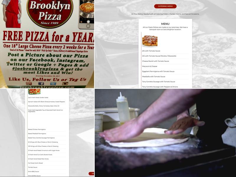 Joe's Brooklyn Pizza Brighton Menu