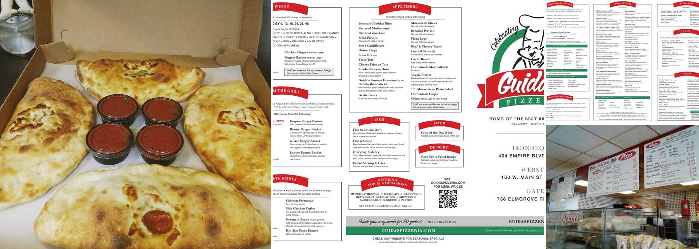 Guida's Pizzeria Menu