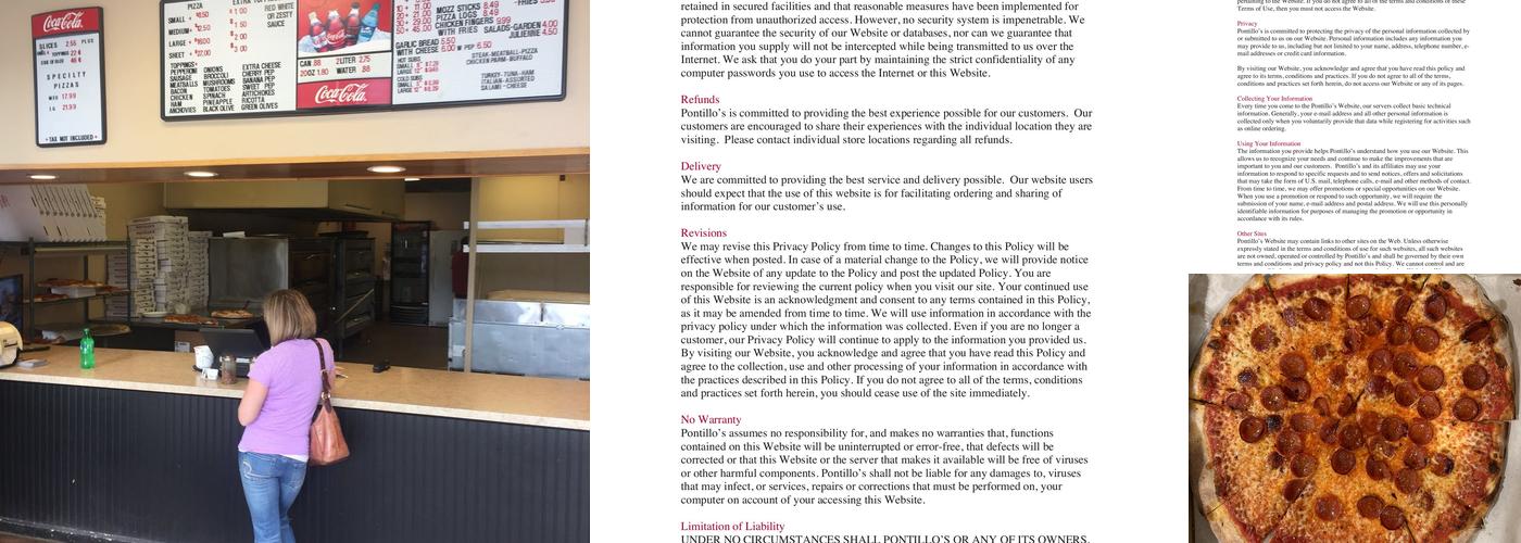 Pontillo's Pizza Brighton Menu