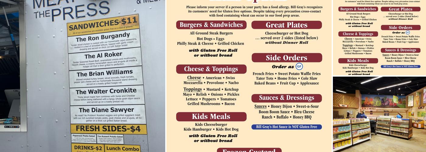 Bill Gray's Strong Museum Menu