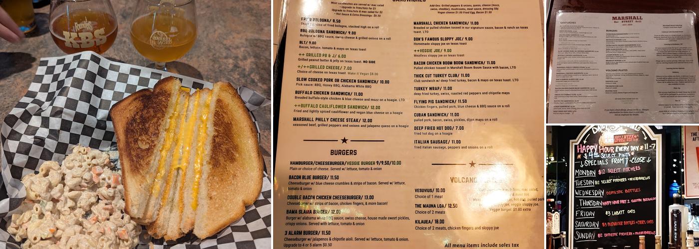 Marshall Street Bar and Grill Menu