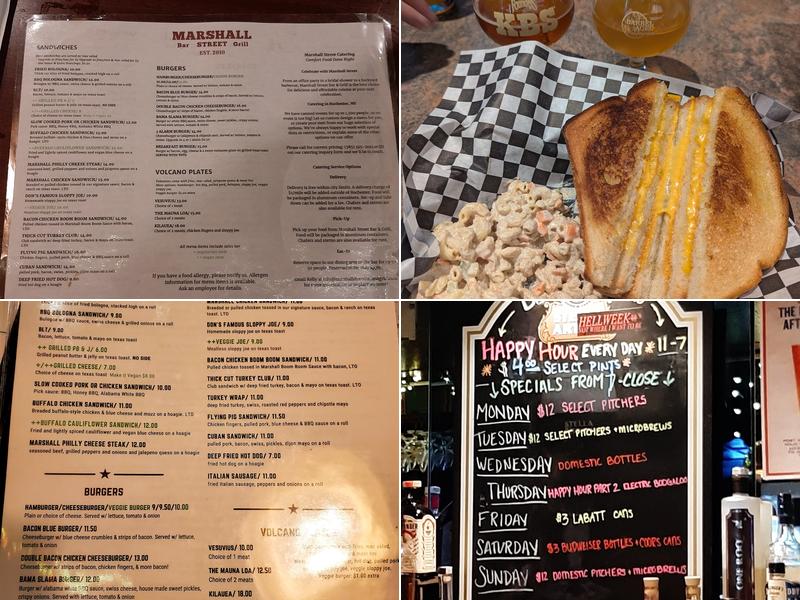 Marshall Street Bar and Grill Menu