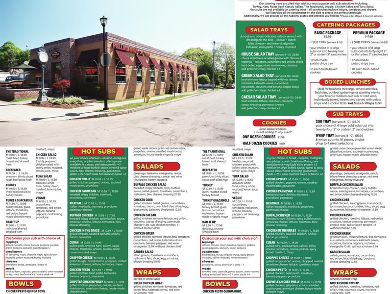 Pellegrino's Deli Cafe Menu