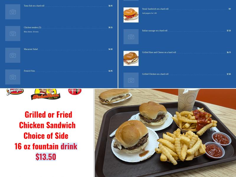 Schaller's Ridge Road Menu