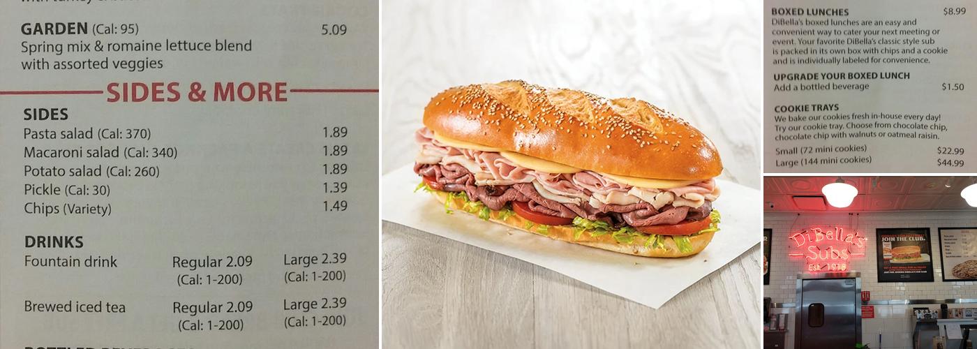 DiBella's Subs Menu