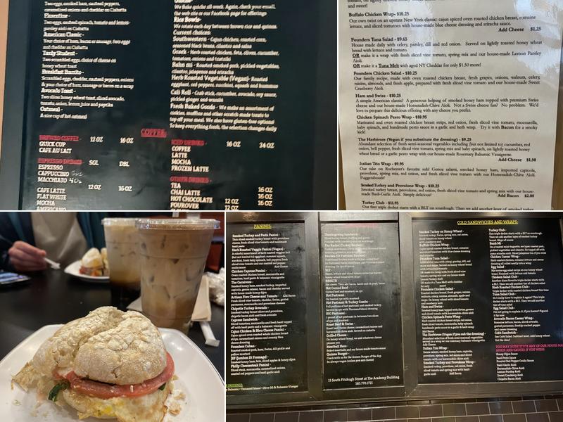 Founders Cafe Menu