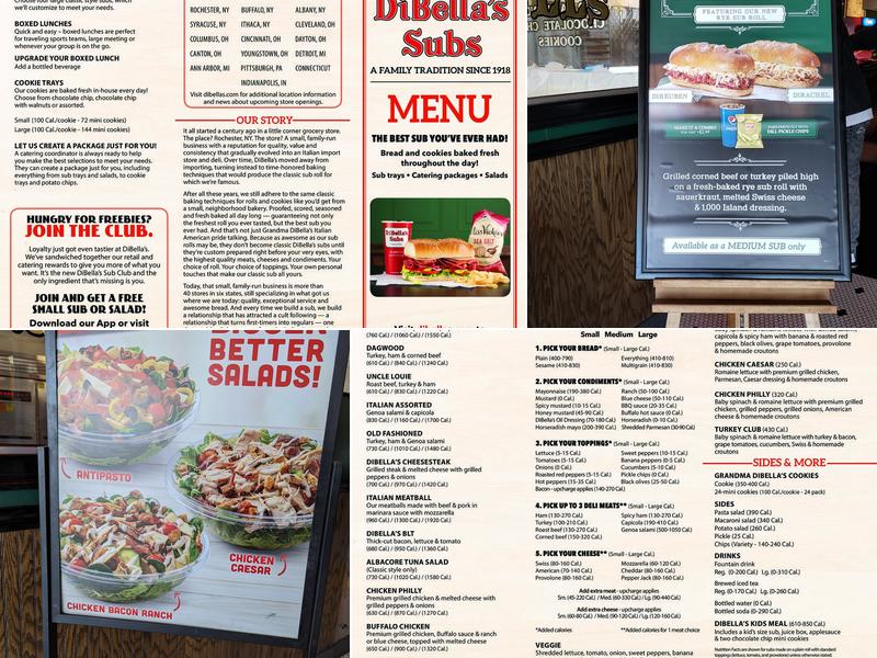 DiBella's Subs Menu