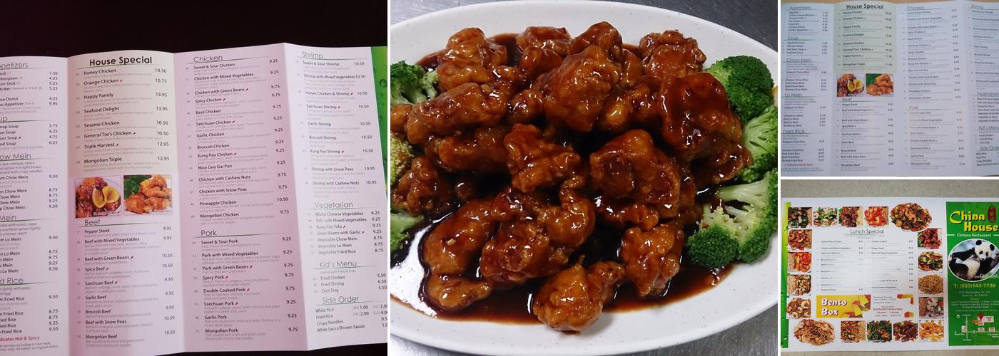 CHINA HOUSE Menu