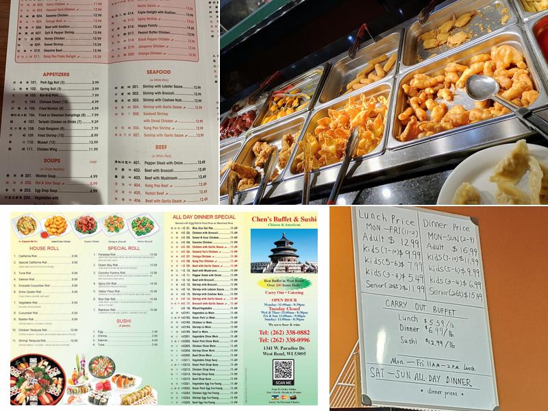 Chen's Buffet Menu