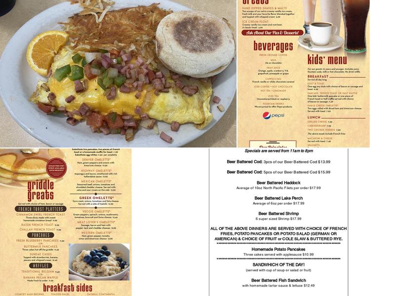 Diner 67 Menu