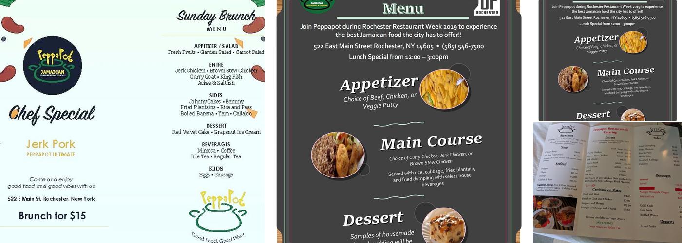 Peppa Pot Restaurant Menu