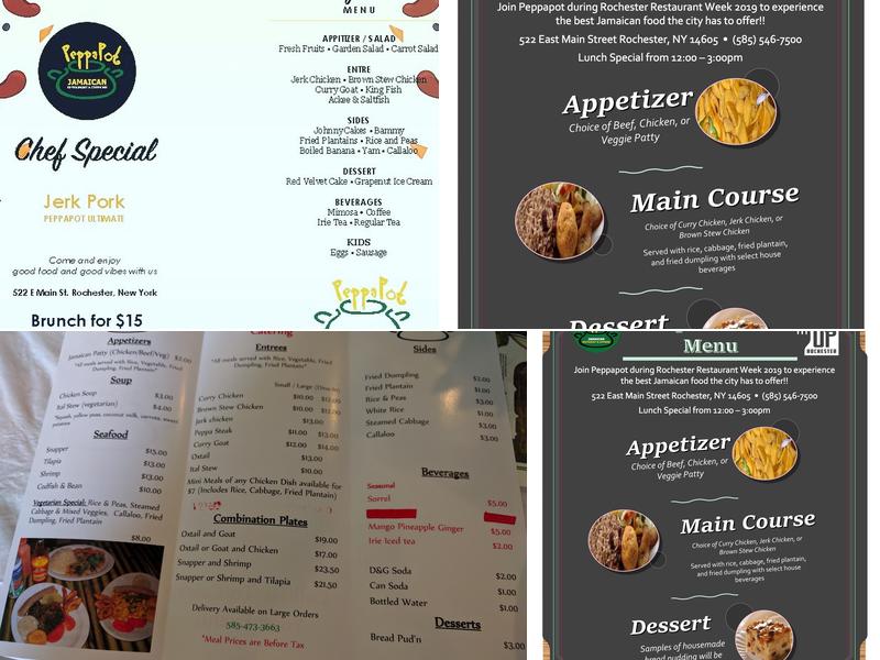 Peppa Pot Restaurant Menu