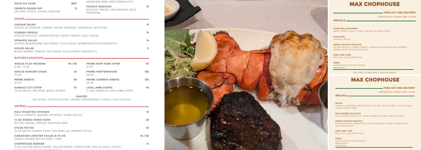 Max Chophouse Menu