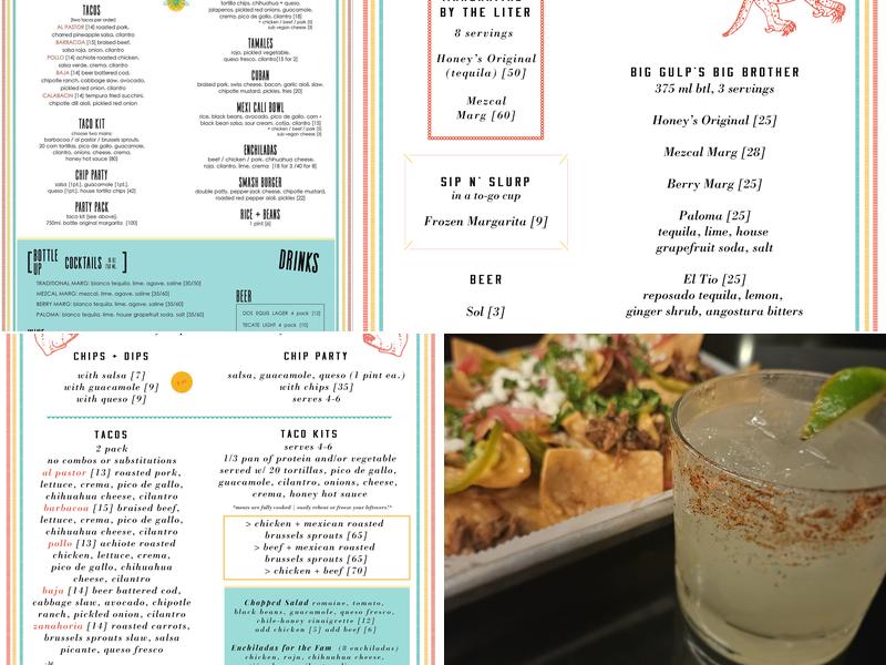 Bitter Honey Menu