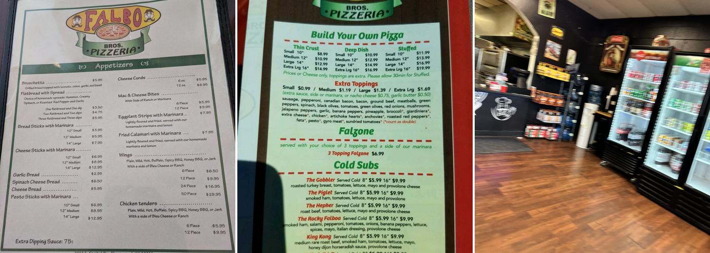 Falbo Bros Pizzeria Menu