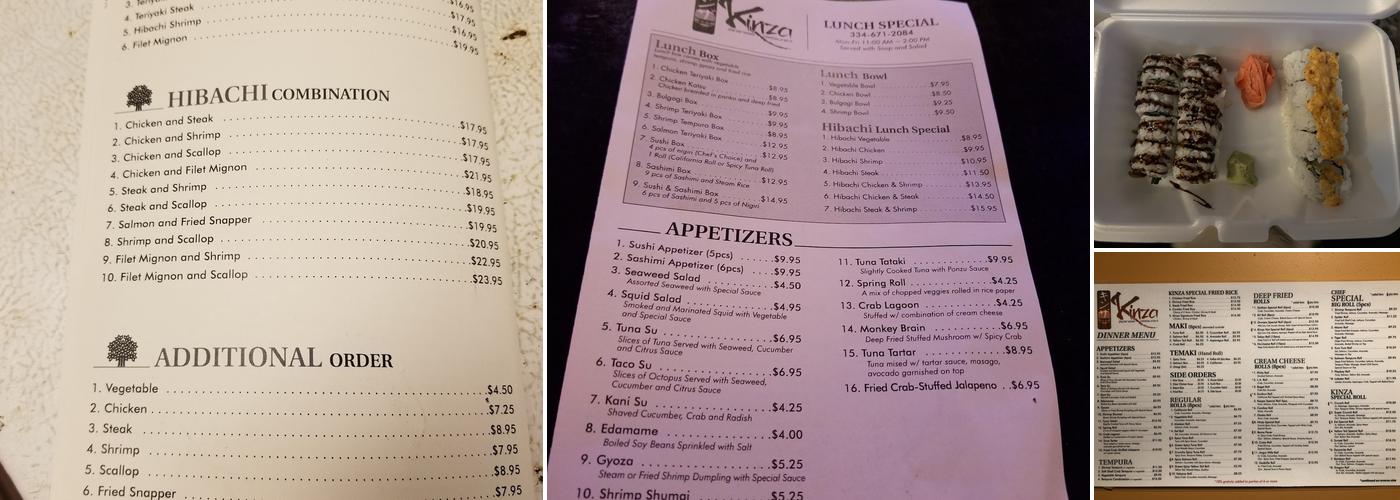 kinza Menu