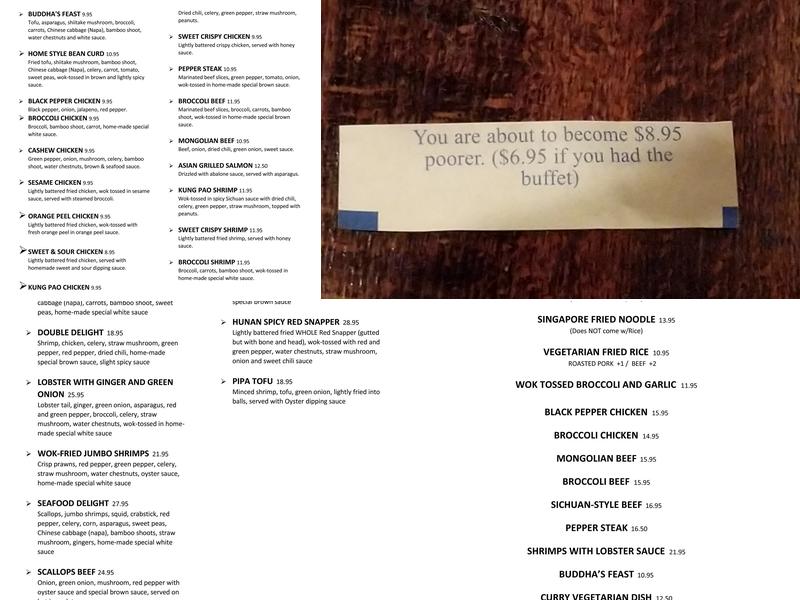 Red Sun Chinese Cuisine Menu