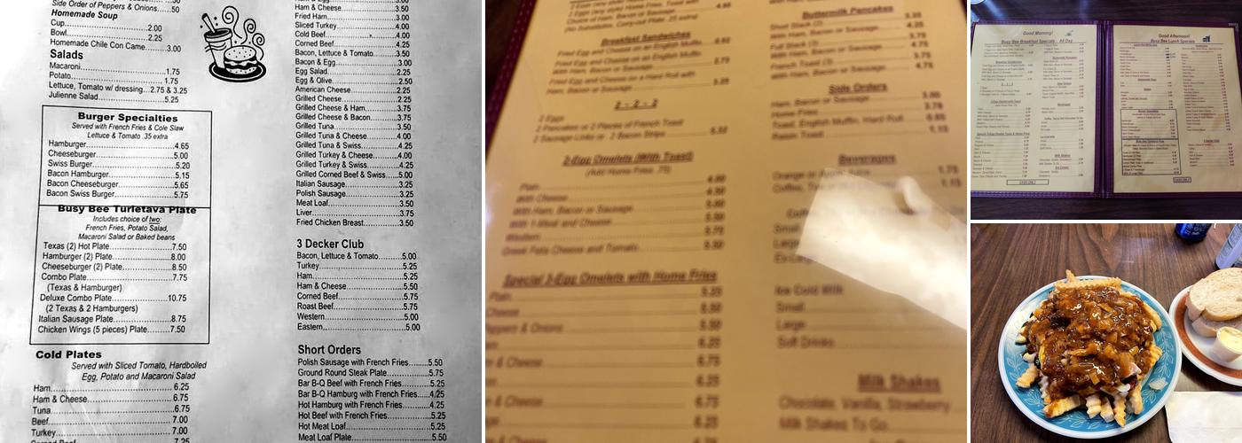 Busy Bee Menu
