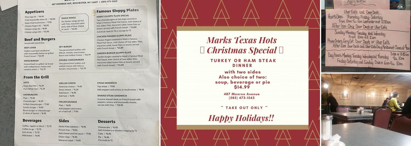 Mark's Texas Hots Menu