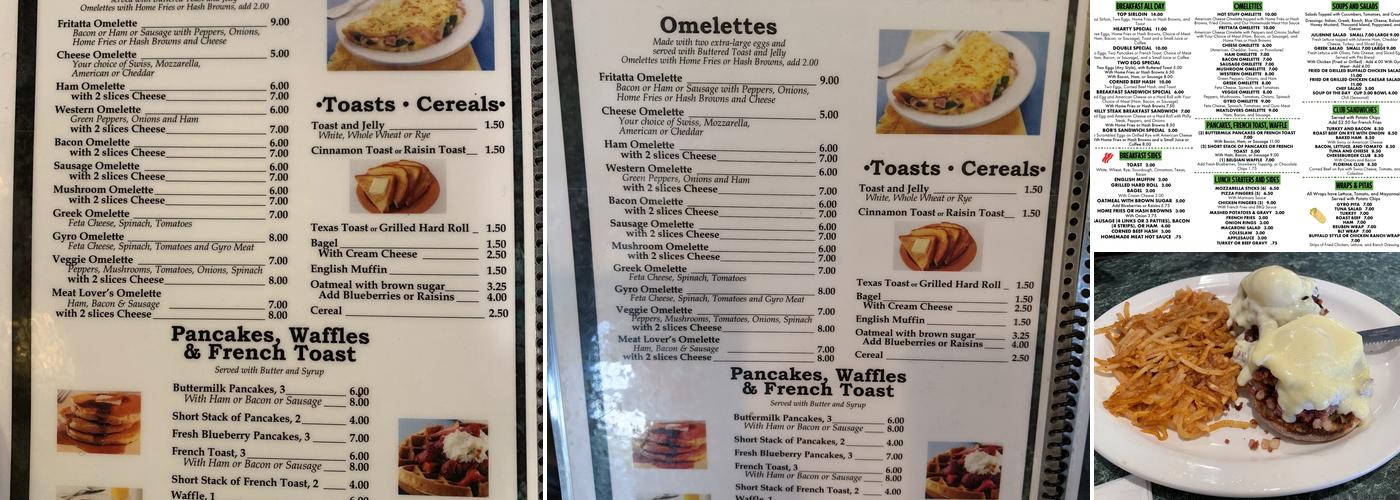 Bob's Diner Menu