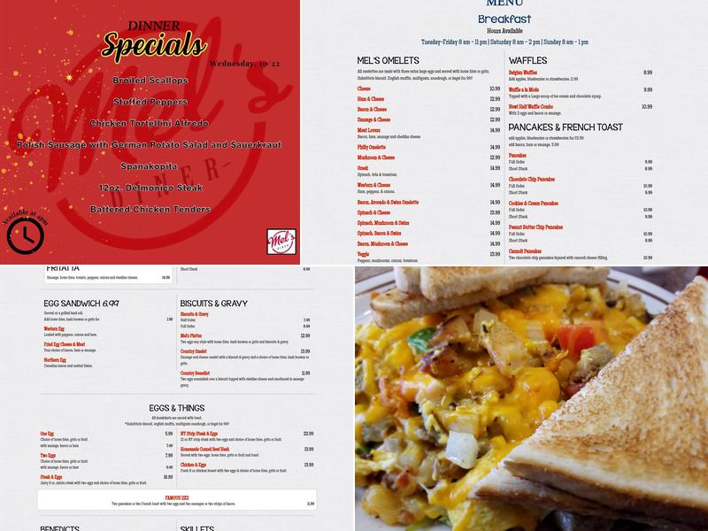 Mel's Diner Menu