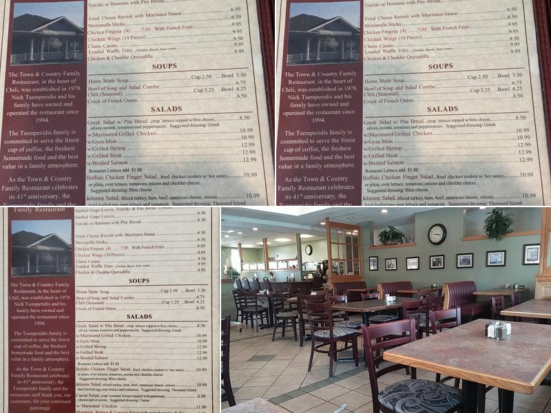 Town & Country Family Restrnt Menu