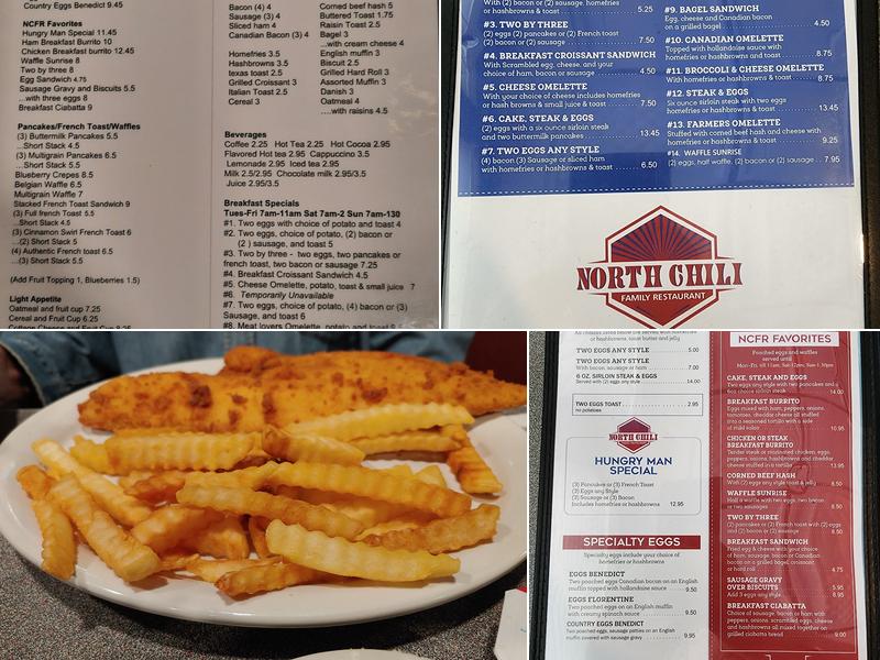 North Chili Family Restaurant Menu