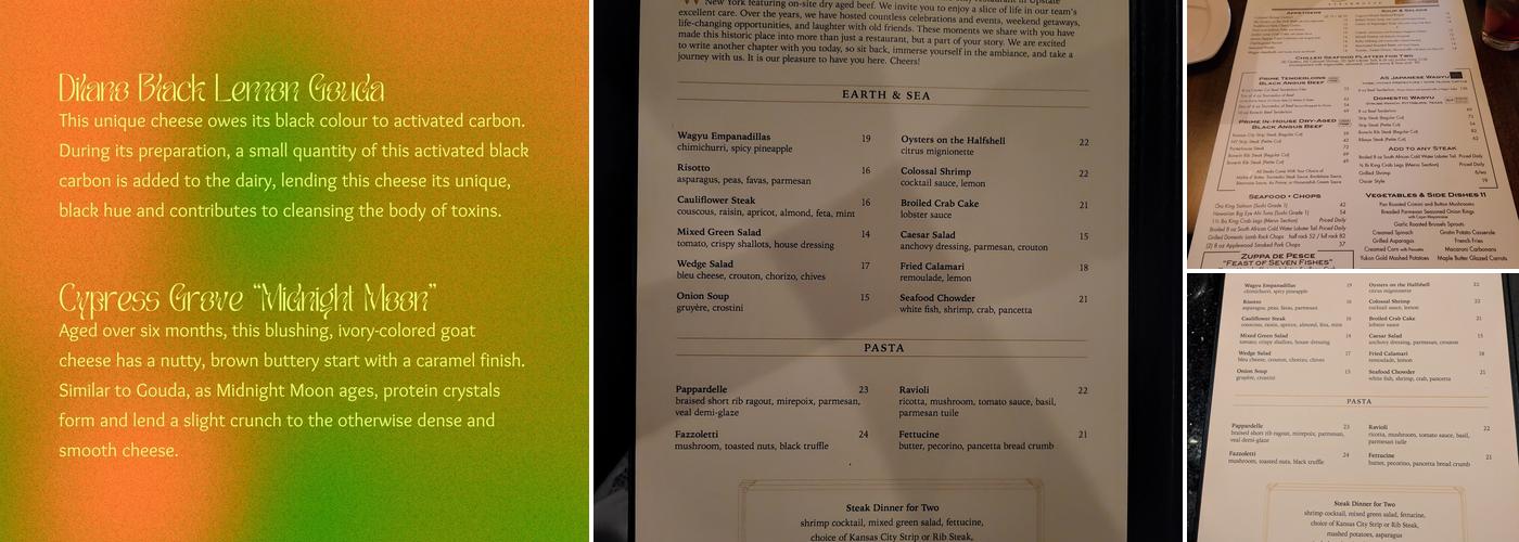 Gio's Prime 26 Menu