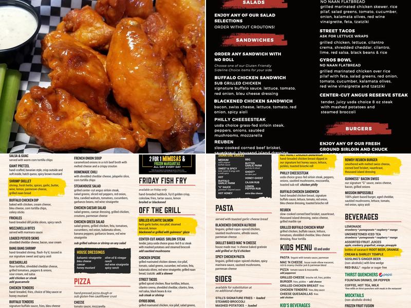 The Distillery Restaurant Henrietta Menu