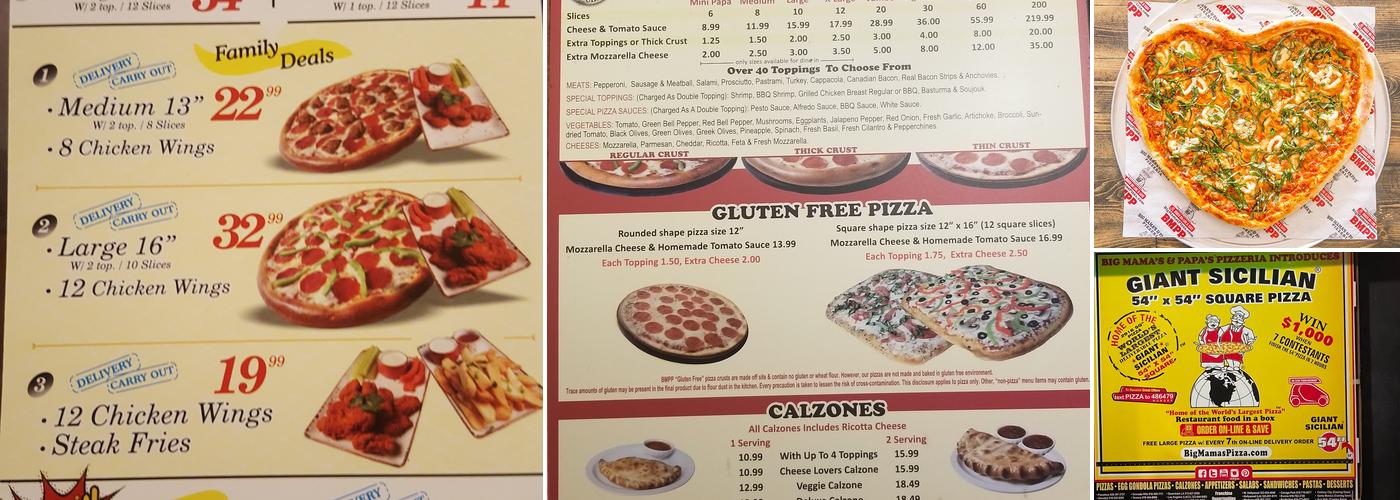 Big Mama's & Papa's Pizzeria - Burbank Menu