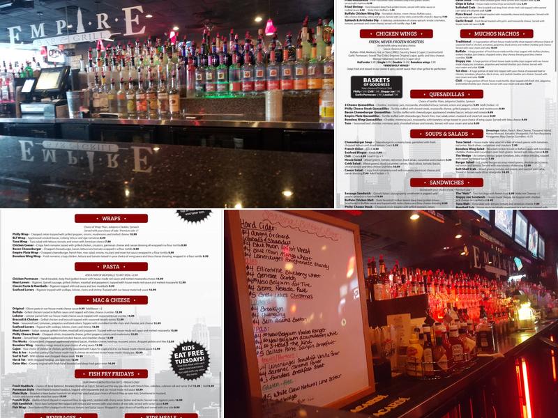 Empire Pub Menu