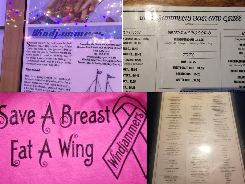 Windjammers Menu