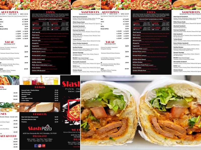 Slash Pizza Menu