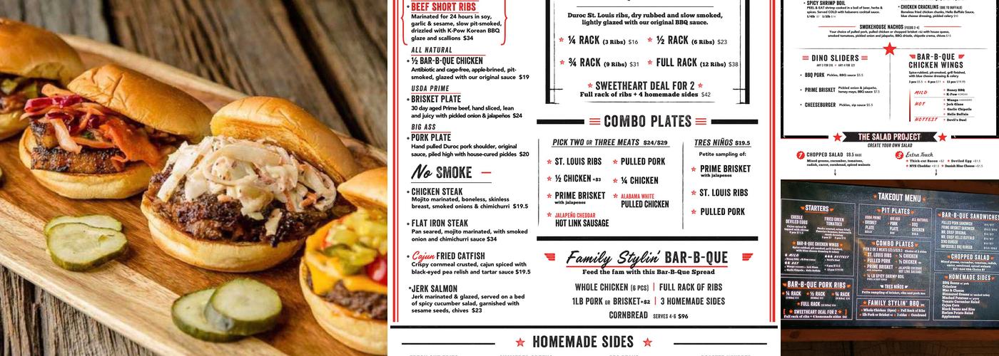 Dinosaur Bar-B-Que Menu