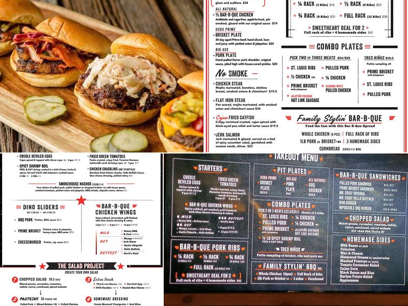 Dinosaur Bar-B-Que Menu