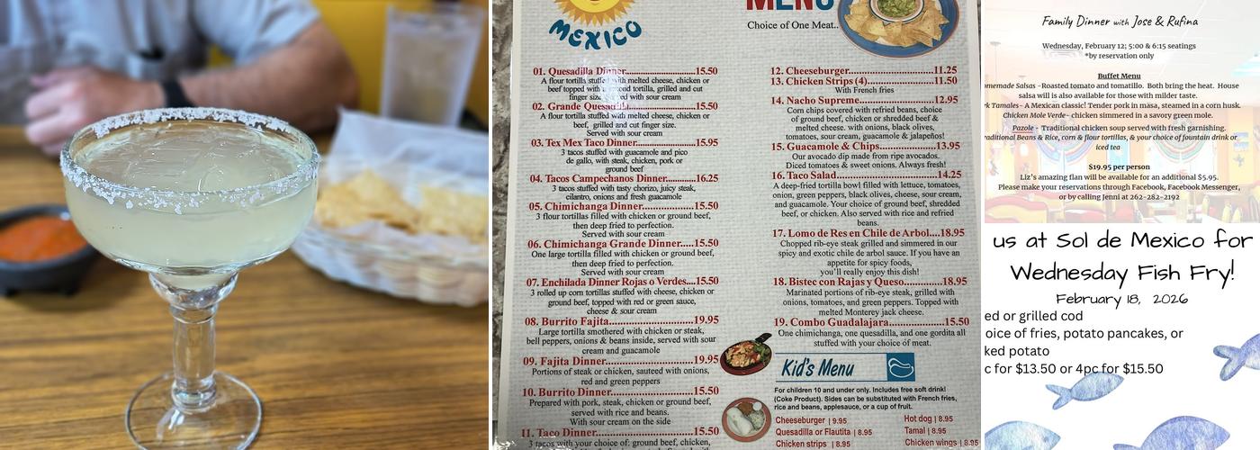 Sol De Mexico Menu