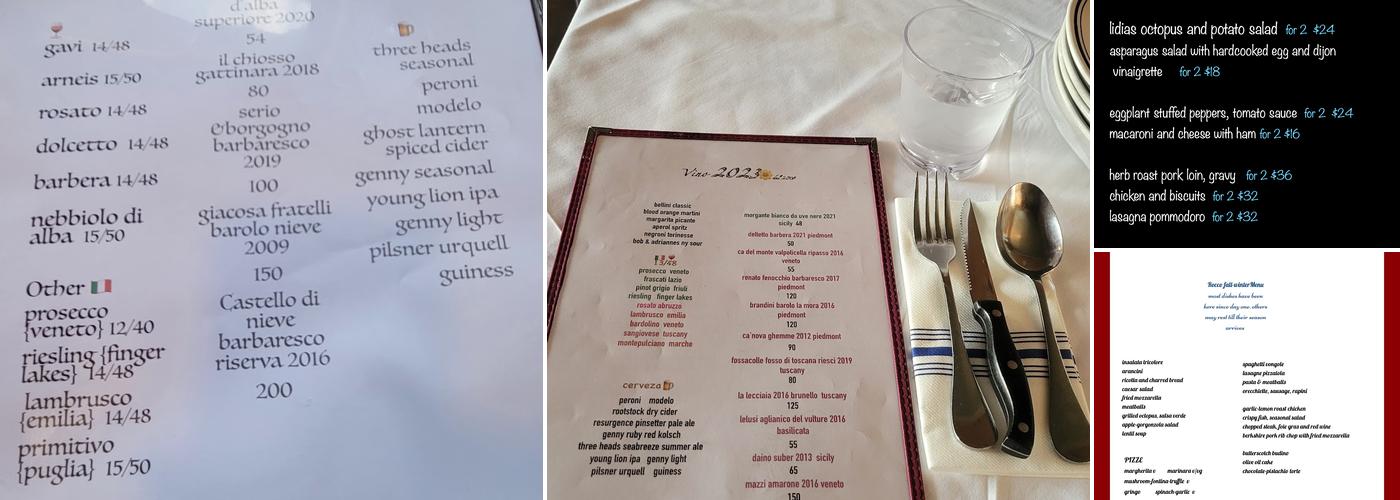 Rocco Menu