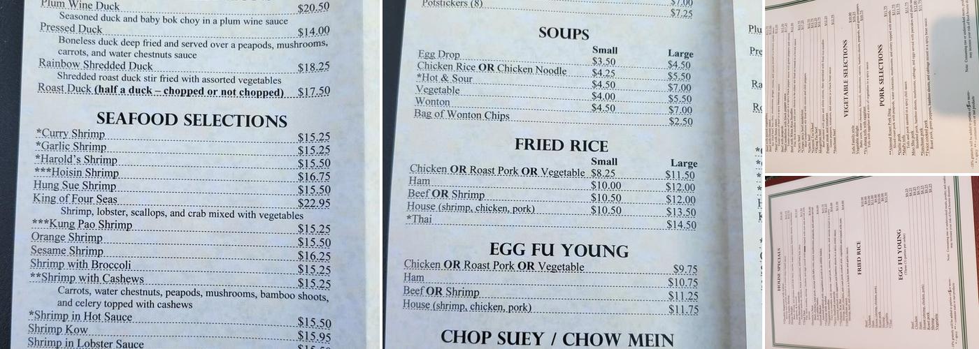 Green Tea Garden Menu