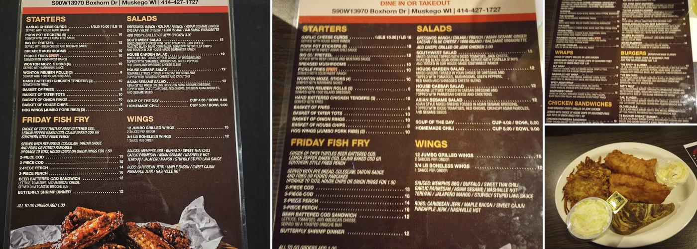 The Tipsy Turtle Patio and Grill Menu