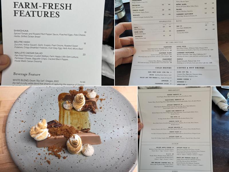 Belfrē Kitchen Menu