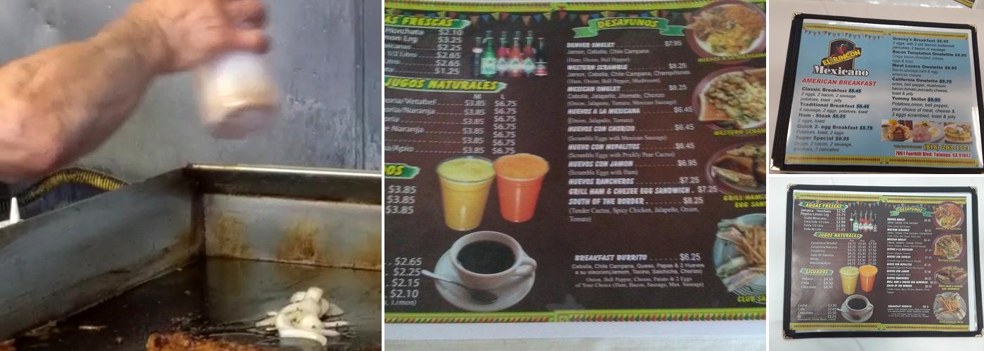 El Rincon Mexicano Menu