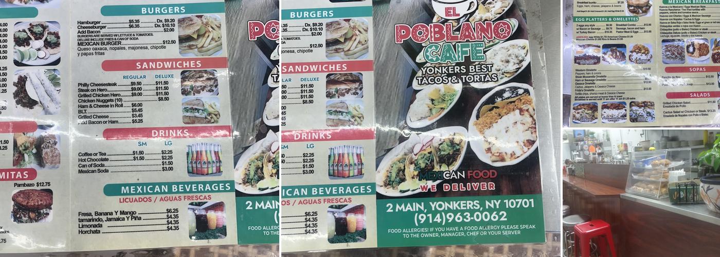 El Poblano Cafe Menu