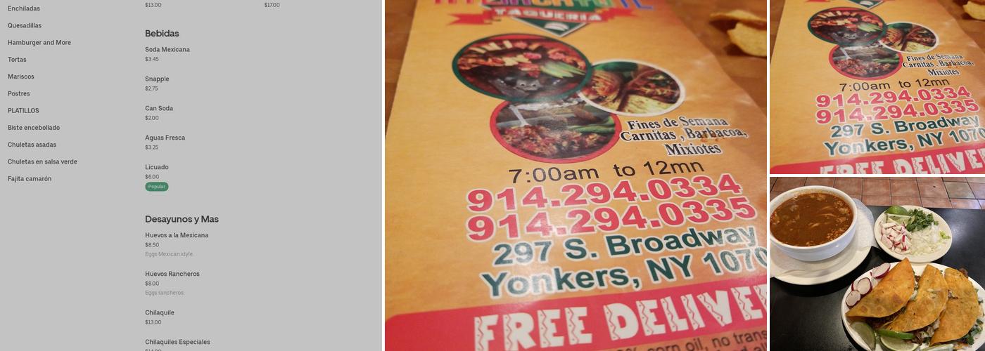 Atlixcayotl Taqueria Menu