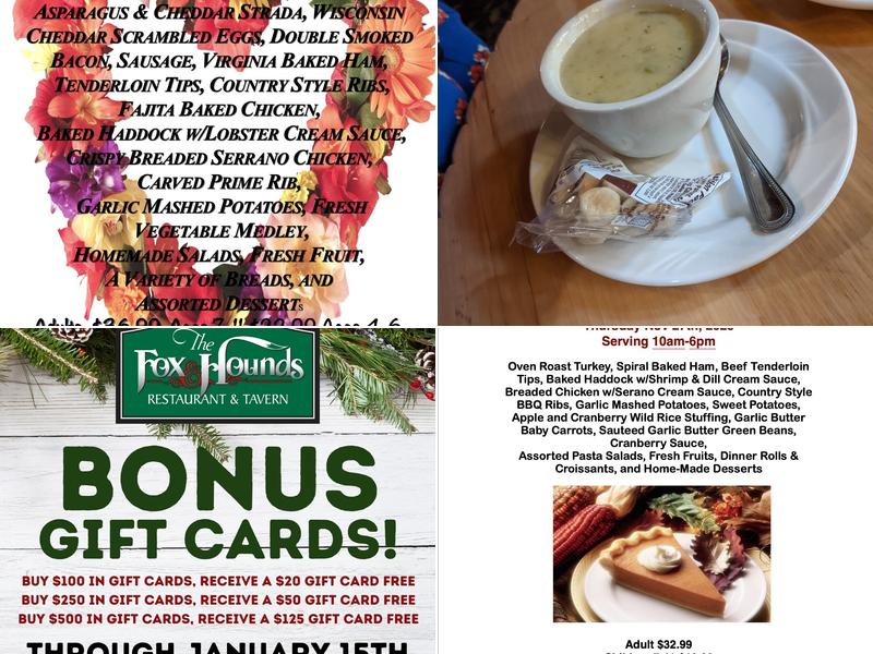 The Fox & Hounds Restaurant & Tavern Menu