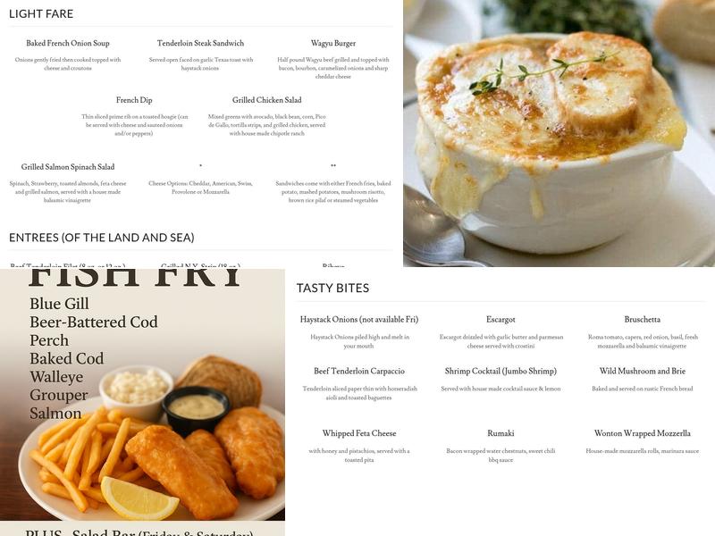 The Copper Dock Menu
